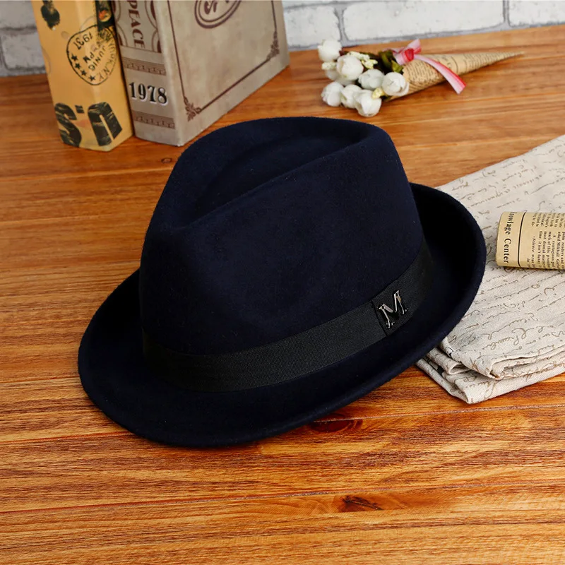 Fedora Hat Wool - 2025 Men Winter Thick Warm Felt