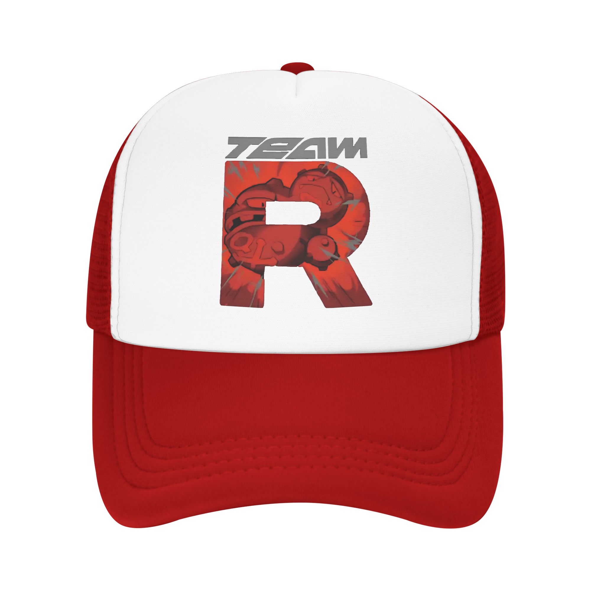 team rocket logo letter R POKE - Trucker Cap Mesh reseña y precio