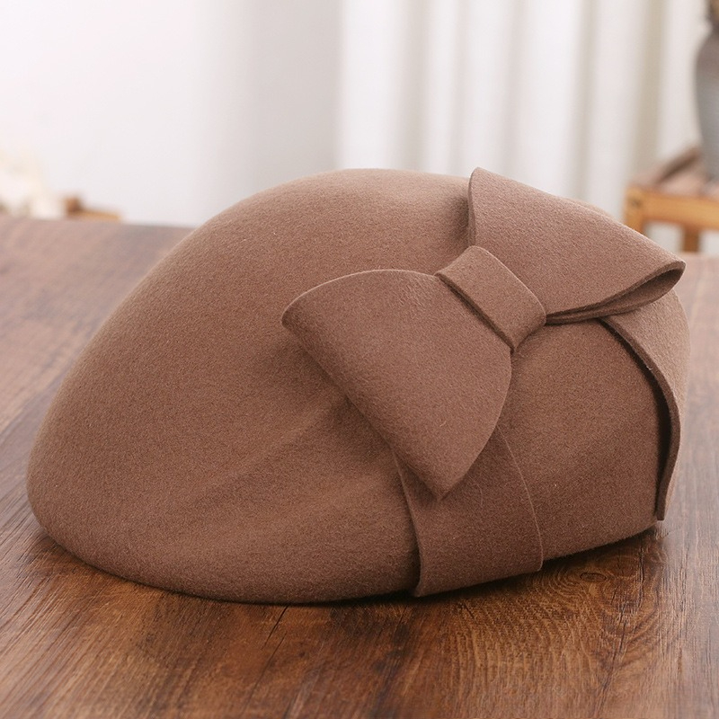 French Elegant Mesh-Bow Wool B - Beret French Wool reseña y precio