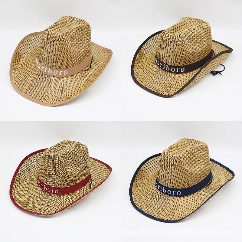 Men Retro Western Cowboy Summe - Cowboy Hat Straw reseña y precio