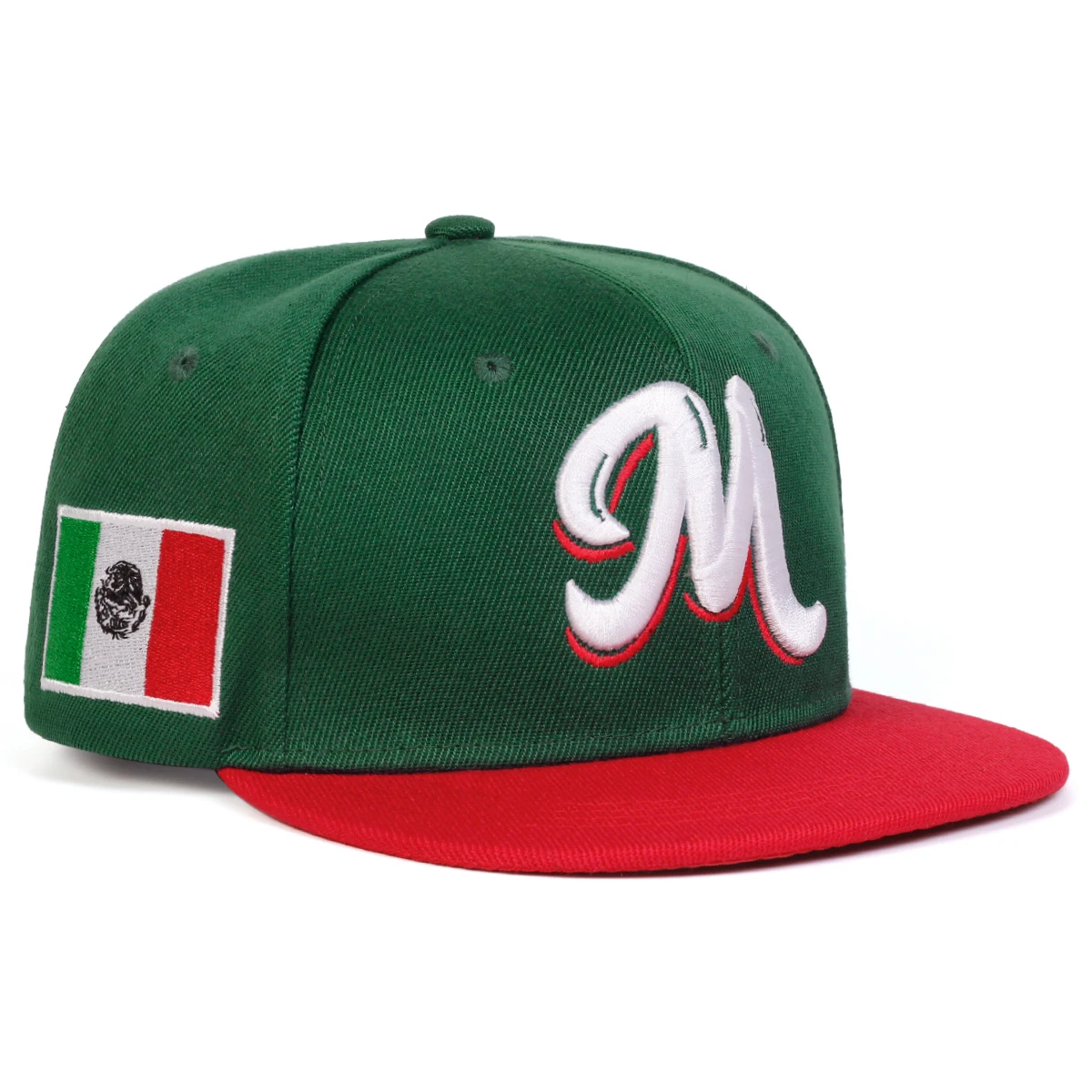 M Letter Embroidered Snapback  - Snapback Hat Flat reseña y precio