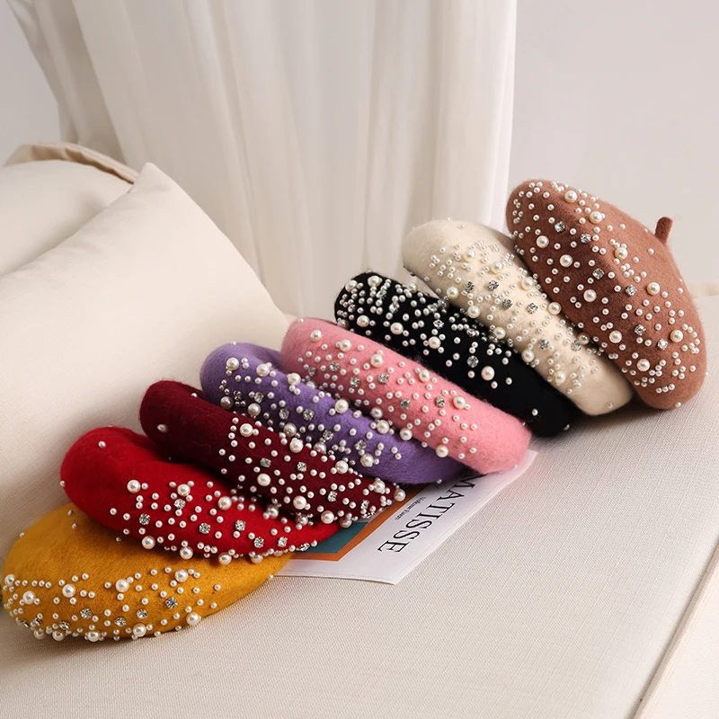 2024 Winter Wool Beret with Rh - Beret French Wool reseña y precio
