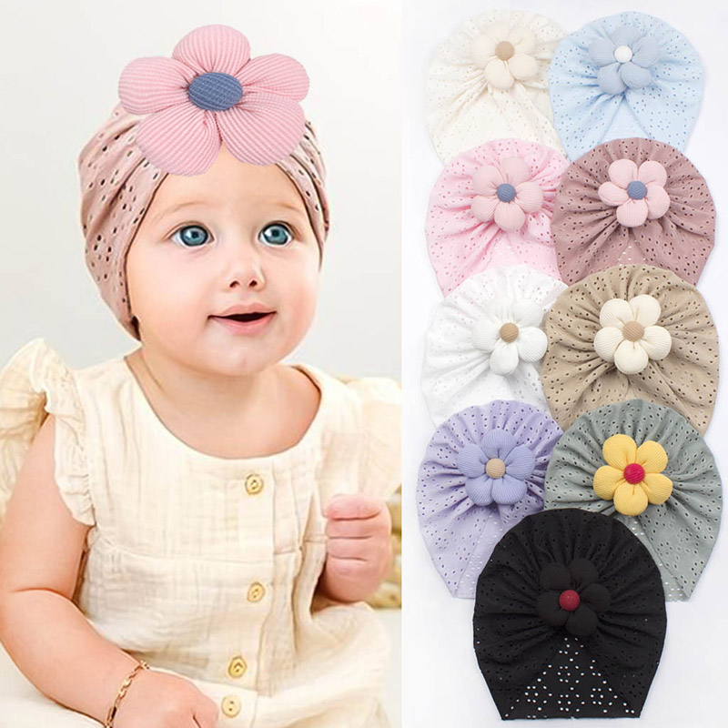 3D Flower Baby Turban Cap Summ - Dad Hat Cotton reseña y precio