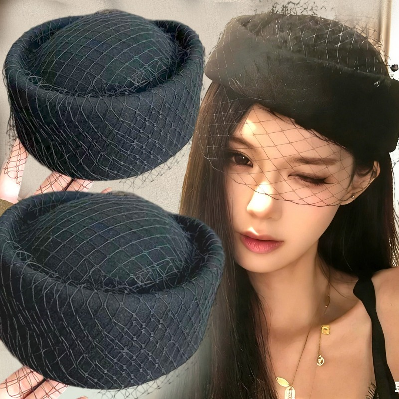 Fashion Mesh Flat Top Beret Ha - Beret French Wool reseña y precio