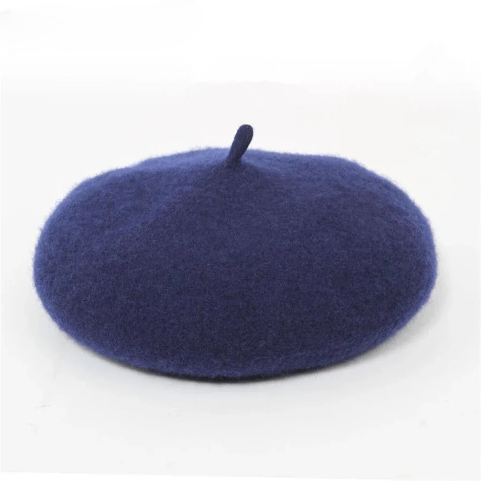 Navy Children Wool Beret Girl  - Beret French Wool reseña y precio