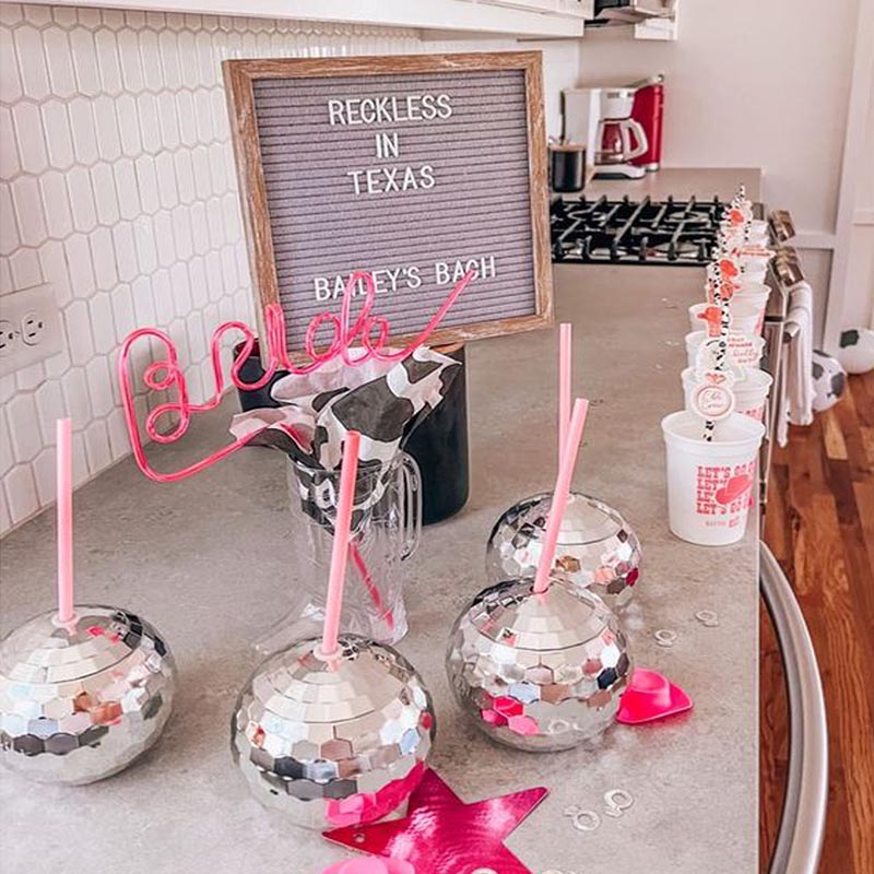 Disco Ball Cups Cowboy hat Dis - Cowboy Hat Straw reseña y precio