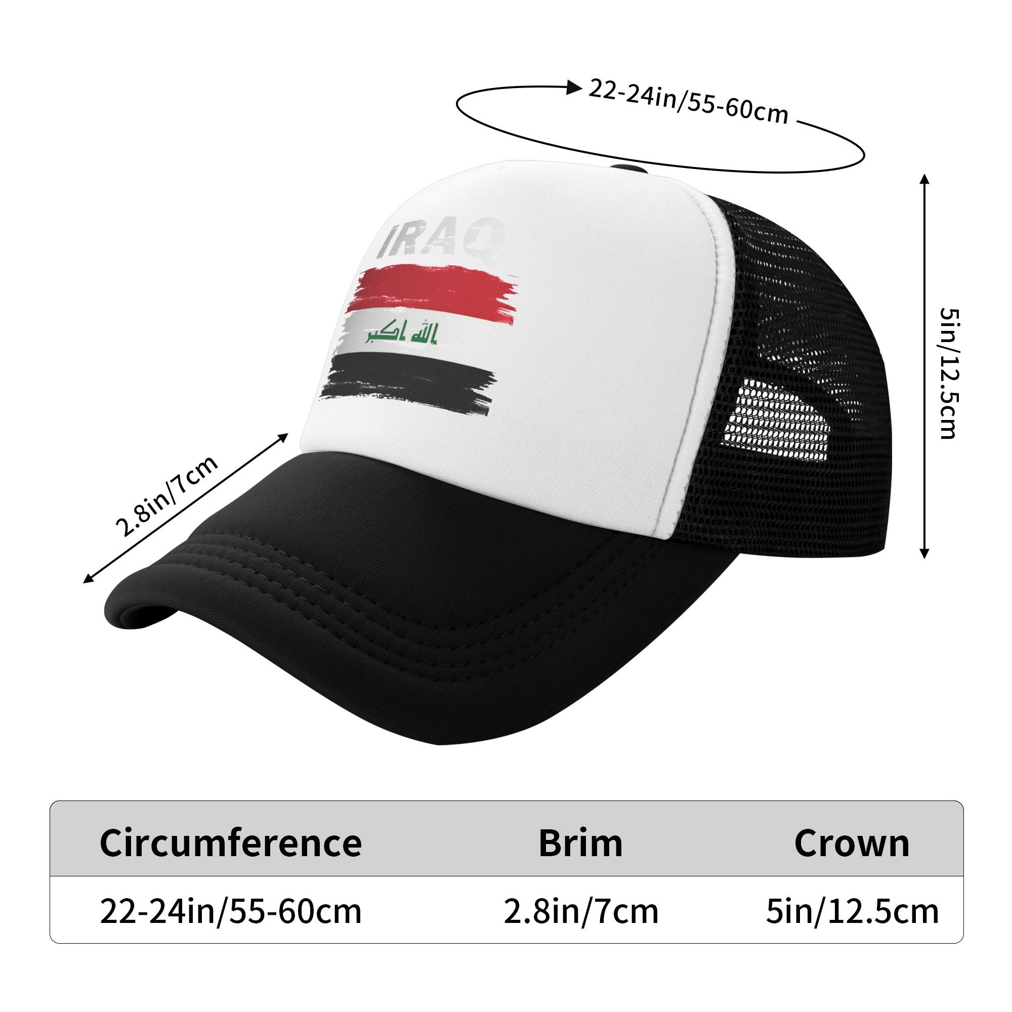 Mesh Sun Hats Iraq Flag Nation - Trucker Cap Mesh reseña y precio