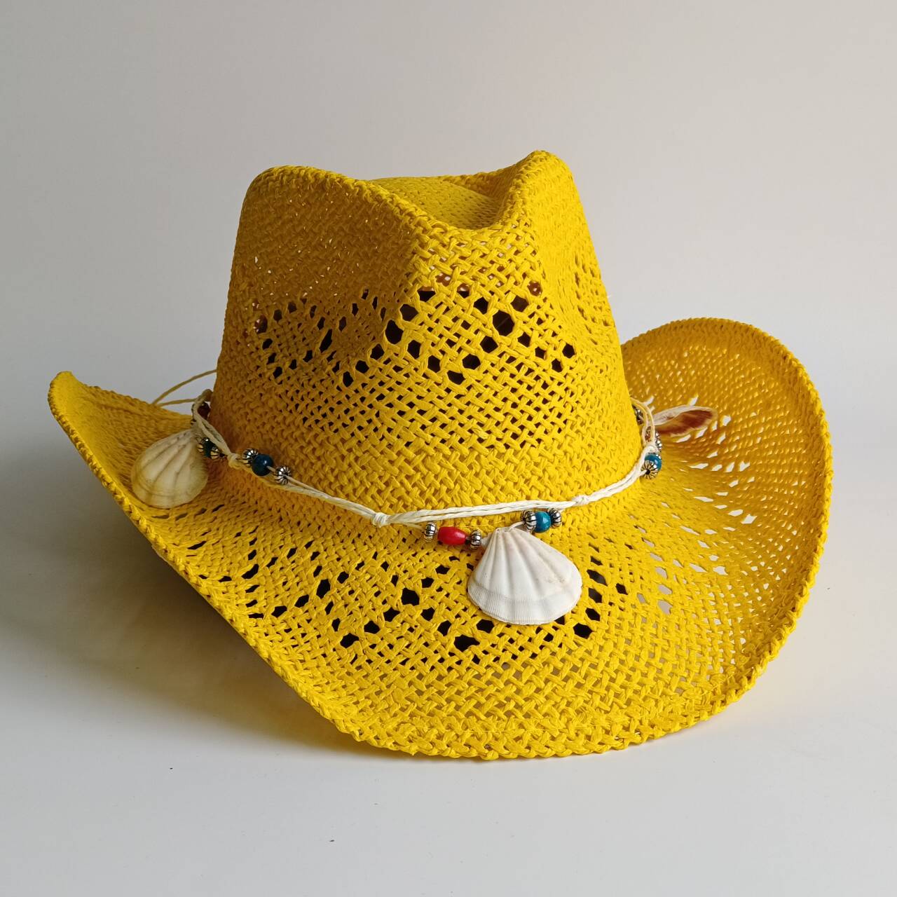 Bright yellow Cowboy Straw Hat - Cowboy Hat Straw reseña y precio