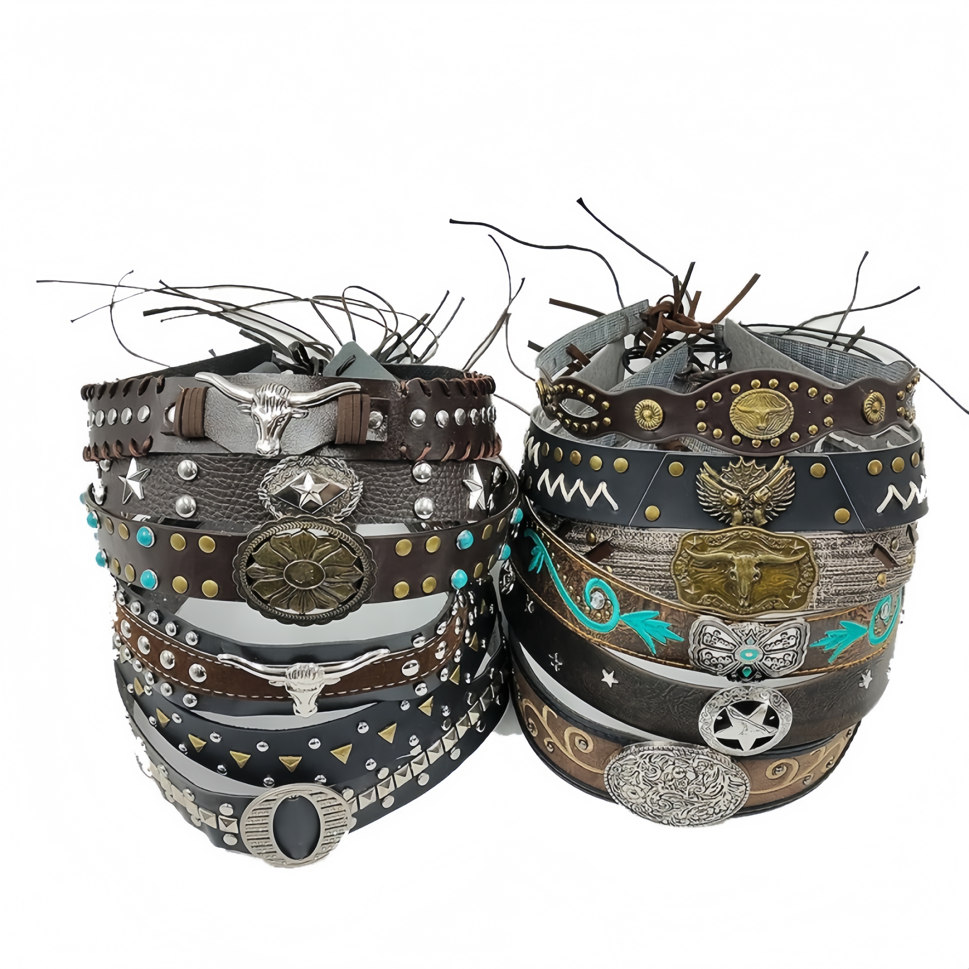 Retro Ethnic Style Belt, Headb - Cowboy Hat Straw reseña y precio