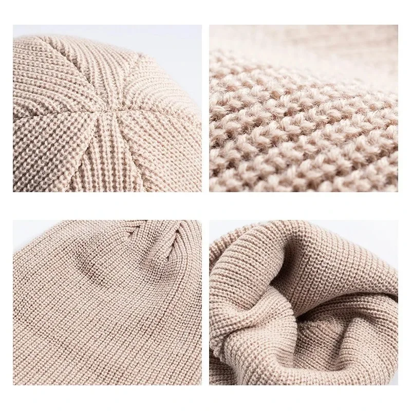 Winter Knitted Hat Warm Outdoo - Beanie Cuffed Knit reseña y precio