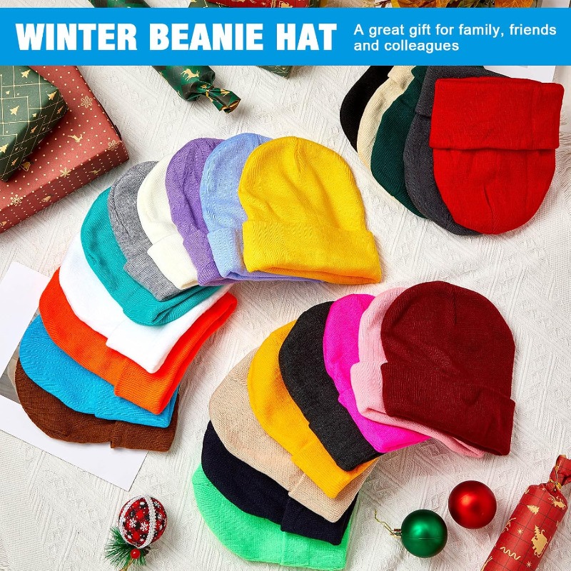 1pc Winter Warm Thick Beanie H - Beanie Cuffed Knit reseña y precio