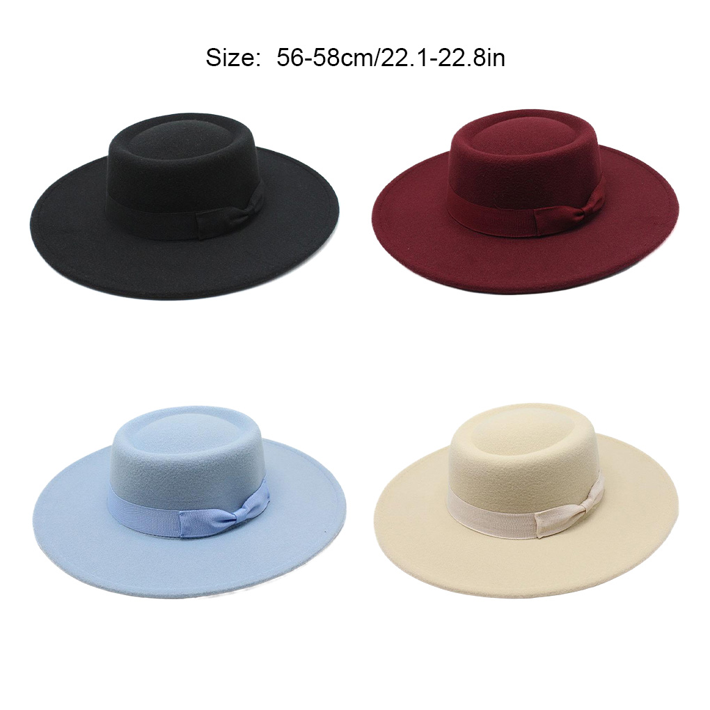 French Ladies Fedoras Top Bow  - Fedora Hat Wool reseña y precio
