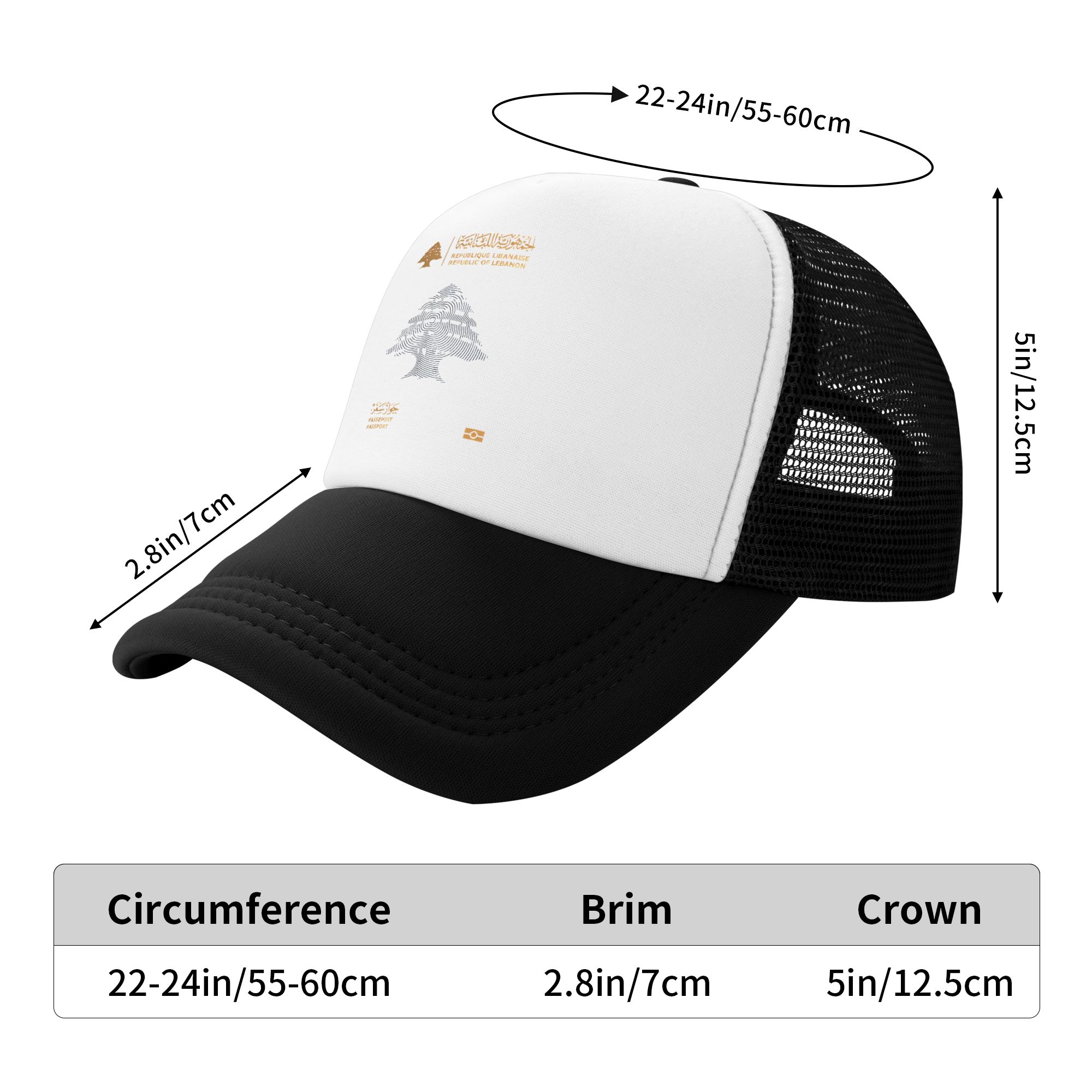 Lebanon Passport  Sun Hats  Tr - Trucker Cap Mesh reseña y precio