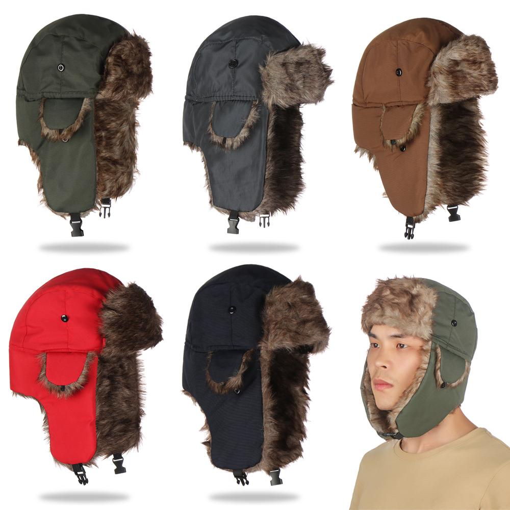 Warm Winter Fur Earflap Ski Ha - Trapper Hat Ear Flap reseña y precio