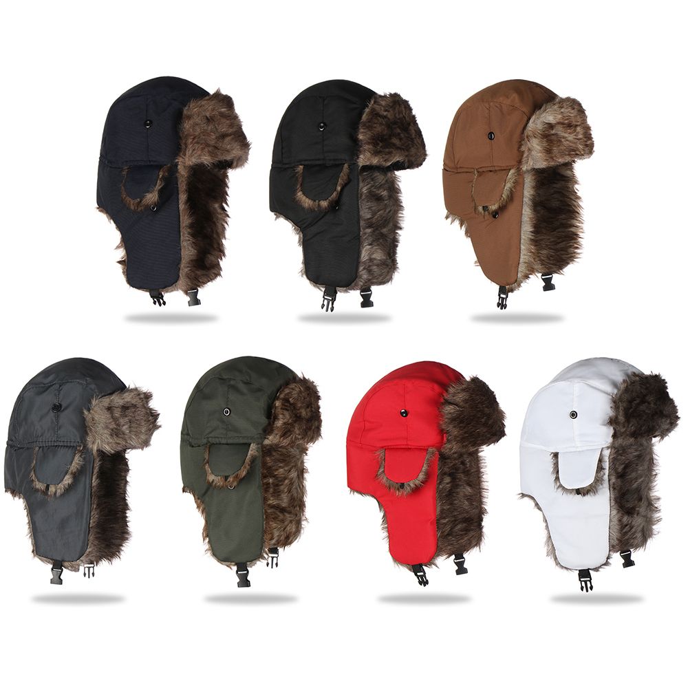 Warm Winter Fur Earflap Ski Ha - Trapper Hat Ear Flap reseña y precio