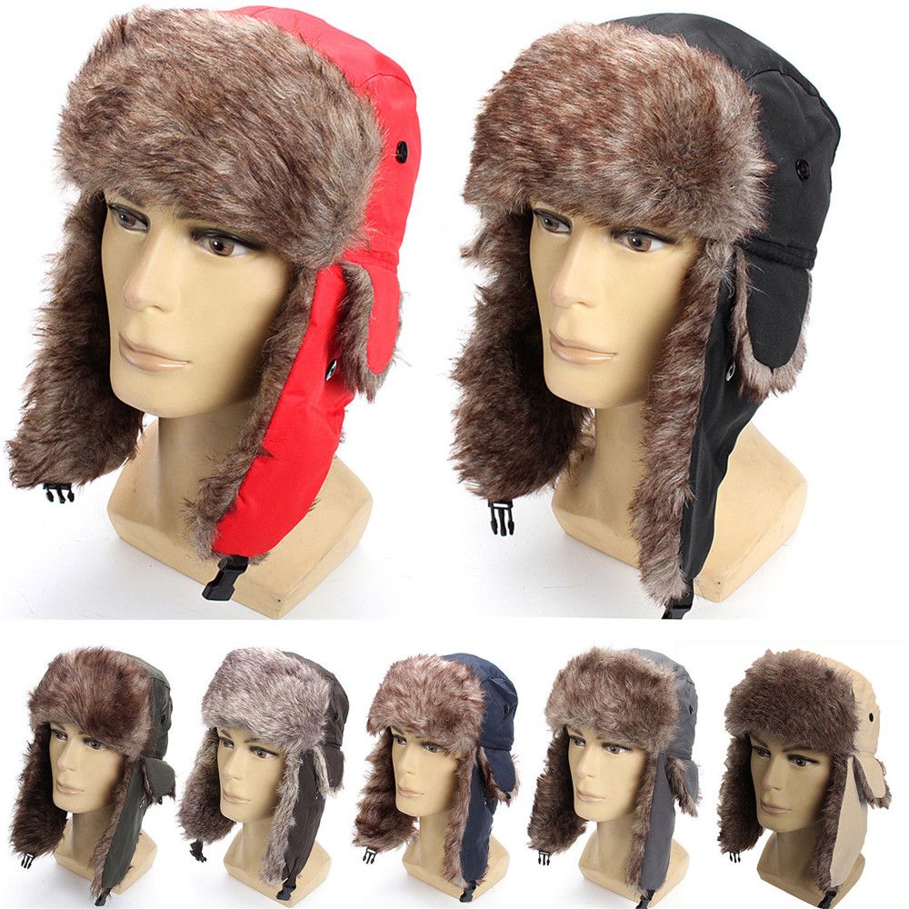 Warm Winter Fur Earflap Ski Ha - Trapper Hat Ear Flap reseña y precio