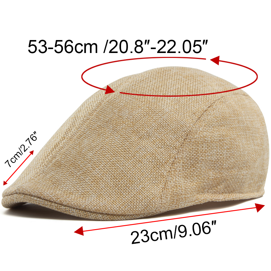 Men's Linen Flat Cap Spring Su - Newsboy Cap Ivy reseña y precio