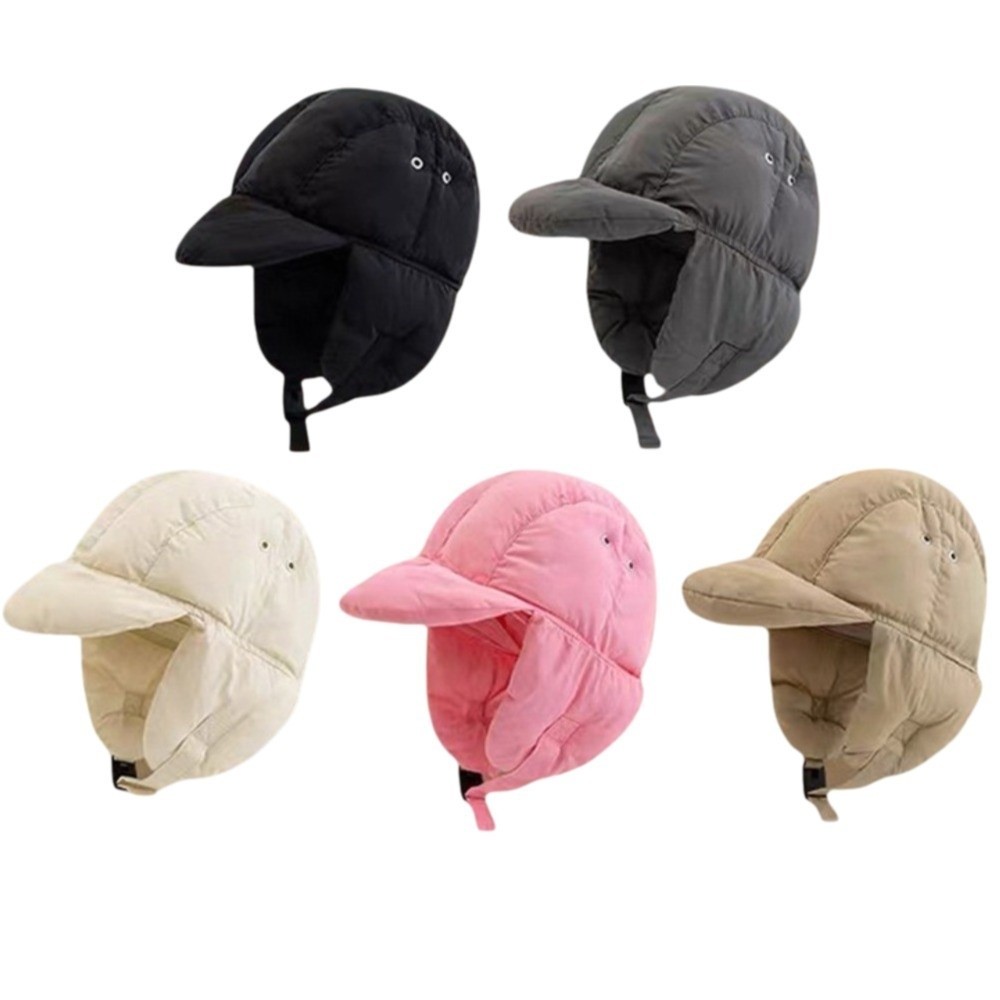 Solid Color Padded Bomber Hats - Trapper Hat Ear Flap reseña y precio