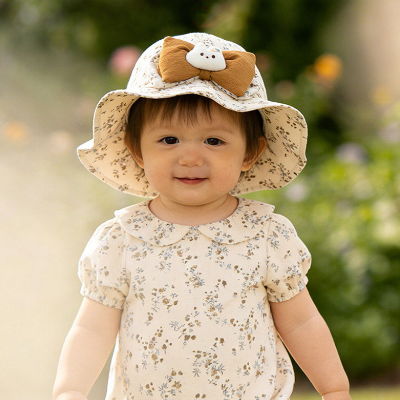 Baby Ruffle Brim Basin Cap Spr - Bucket Hat Cotton reseña y precio