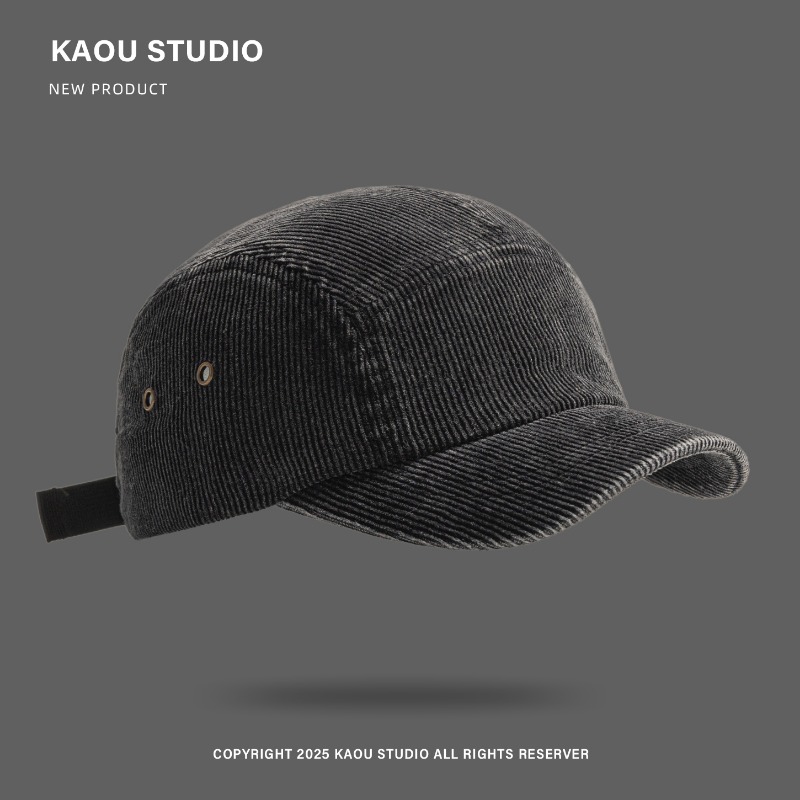 Japanese Retro Solid Color Cor - Corduroy Cap 5 Panel reseña y precio