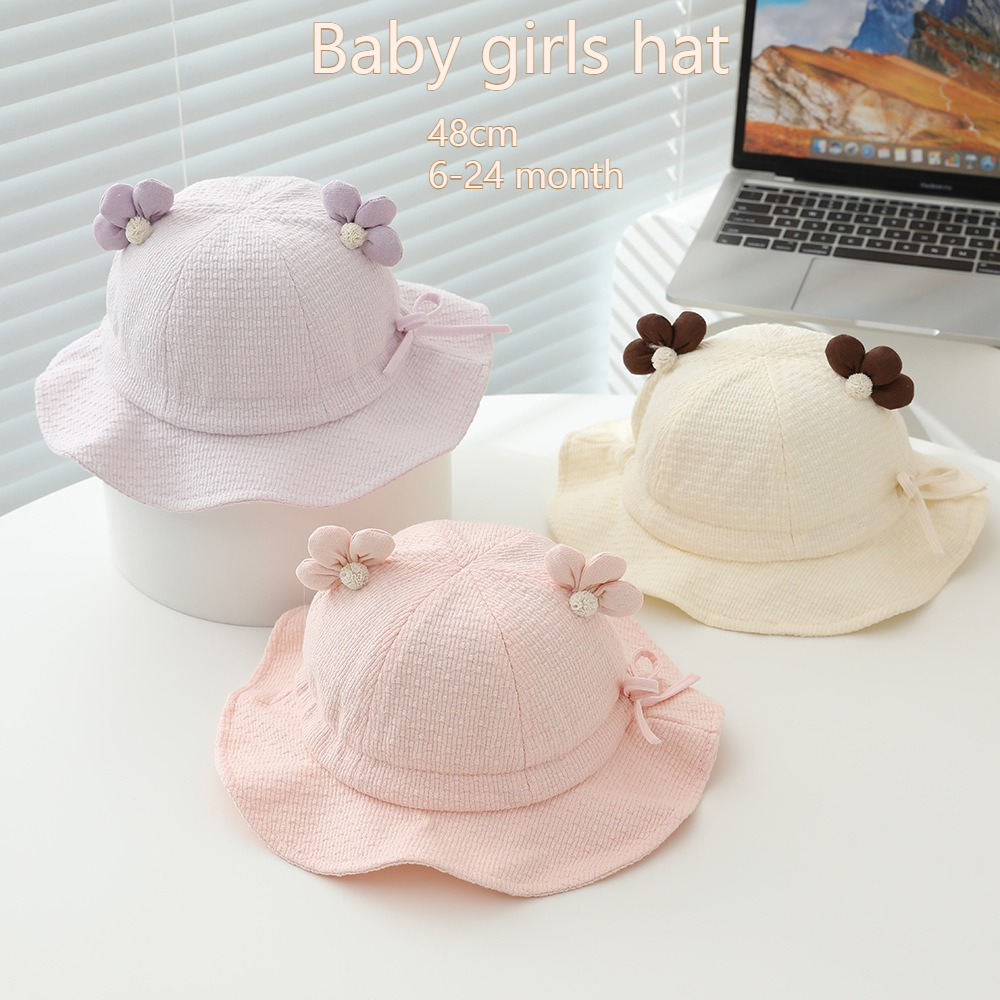 Baby Girls Sun Hat 48cm 6-24 M - Bucket Hat Cotton reseña y precio