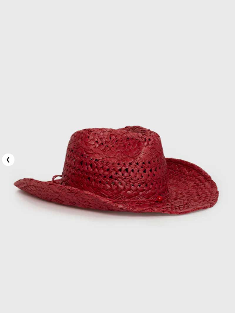 Cowboy hat red hand-painted su - Cowboy Hat Straw reseña y precio