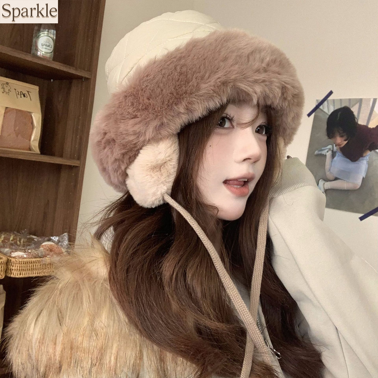 Women's Winter Quilted Faux Fu - Trapper Hat Ear Flap reseña y precio