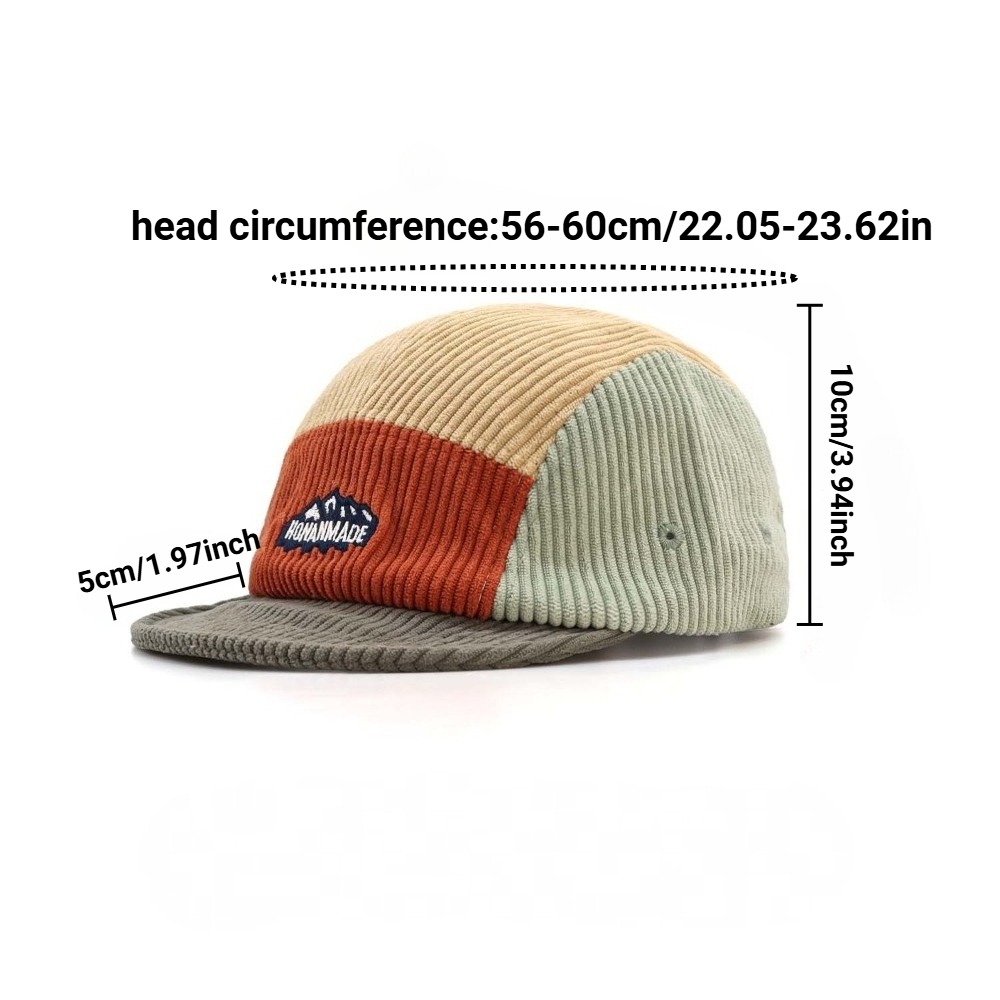 5 Panel Short Brim Cap, Vintag - Corduroy Cap 5 Panel reseña y precio