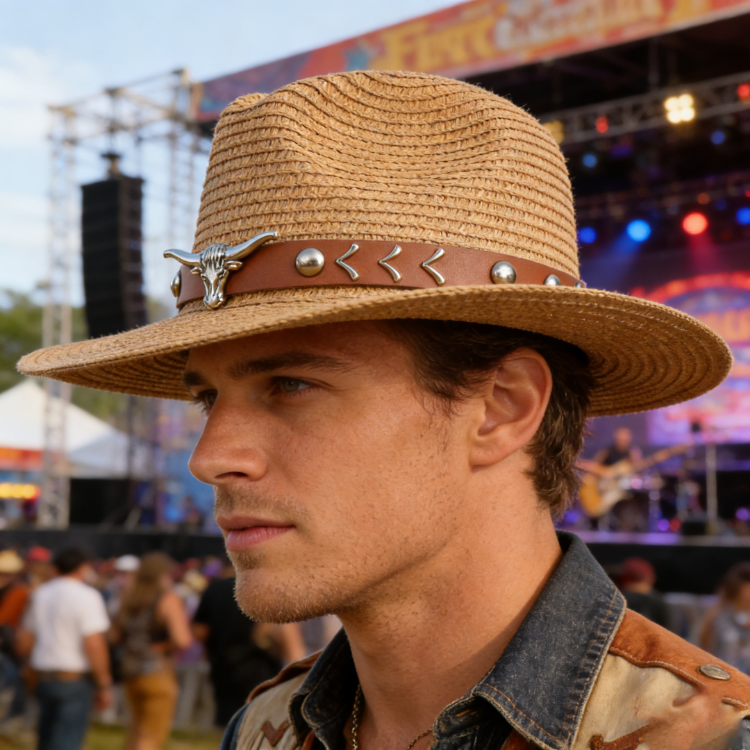 Vintage Straw Western Cowboy H - Cowboy Hat Straw reseña y precio