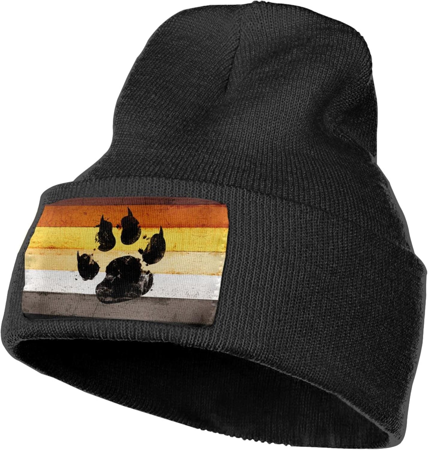 Gay Flag Bear paw LGBT Knit Be - Beanie Cuffed Knit reseña y precio