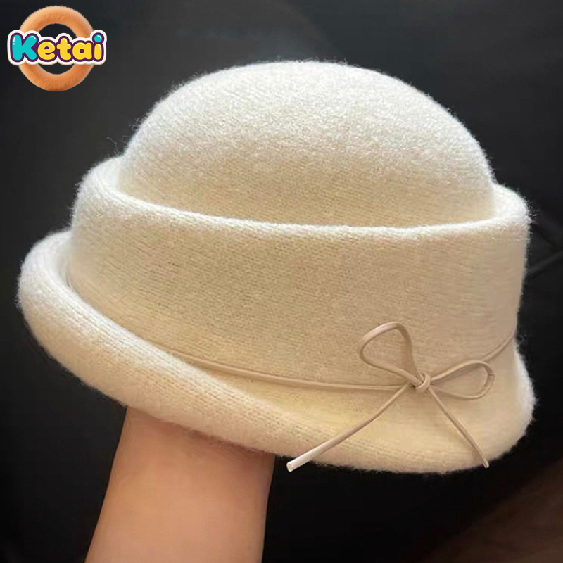 Black Wool Top Hat Beret Women - Beret French Wool reseña y precio