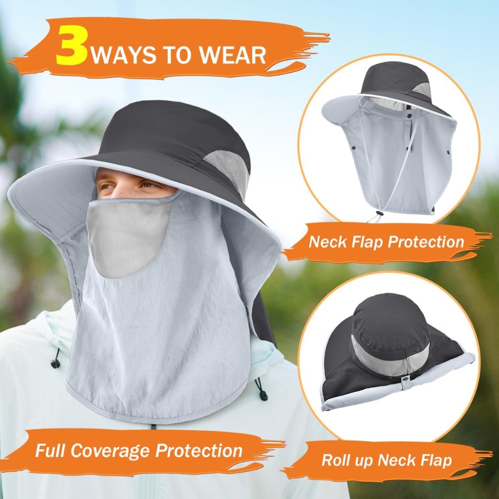 Men&Women Wide Brim Fishing Po - Sun Hat Wide Brim reseña y precio