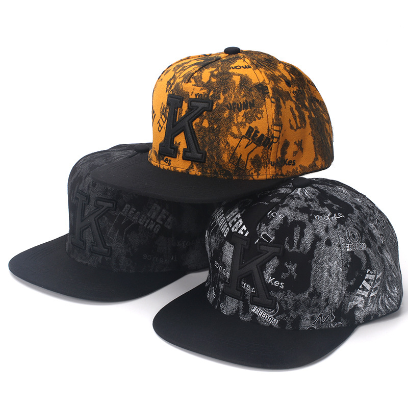 K Letter Hip Hop Baseball Caps - Snapback Hat Flat reseña y precio
