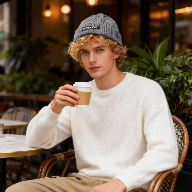 1pc Winter Warm Beanie for Men - Beanie Cuffed Knit reseña y precio